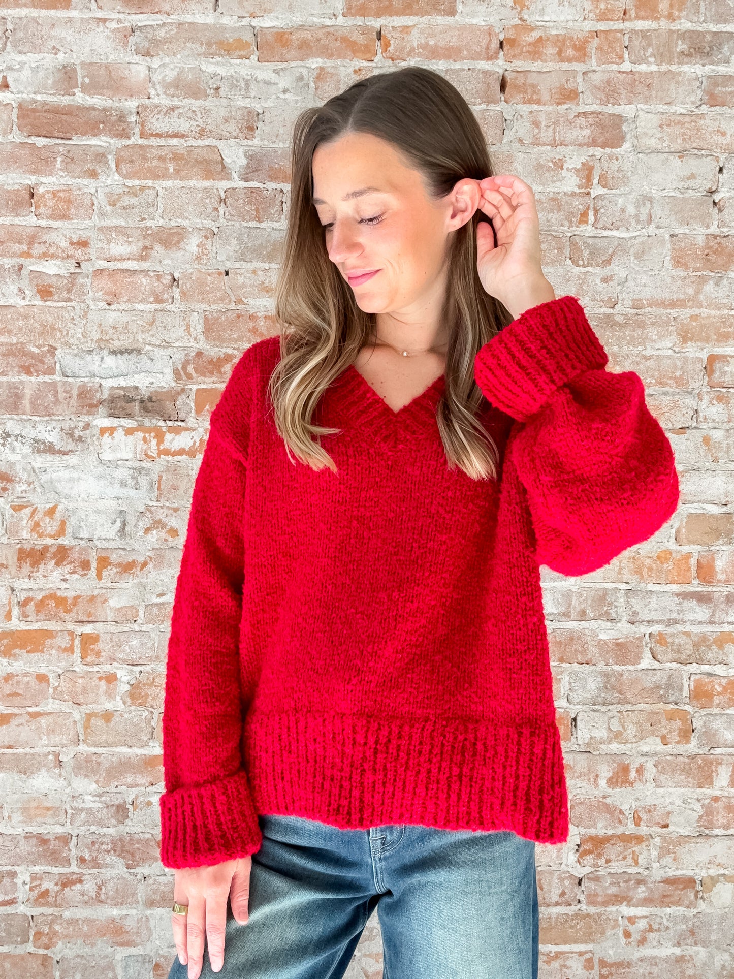 Glen Sweater : Red