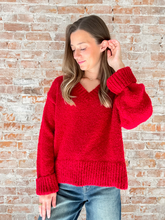 Glen Sweater : Red