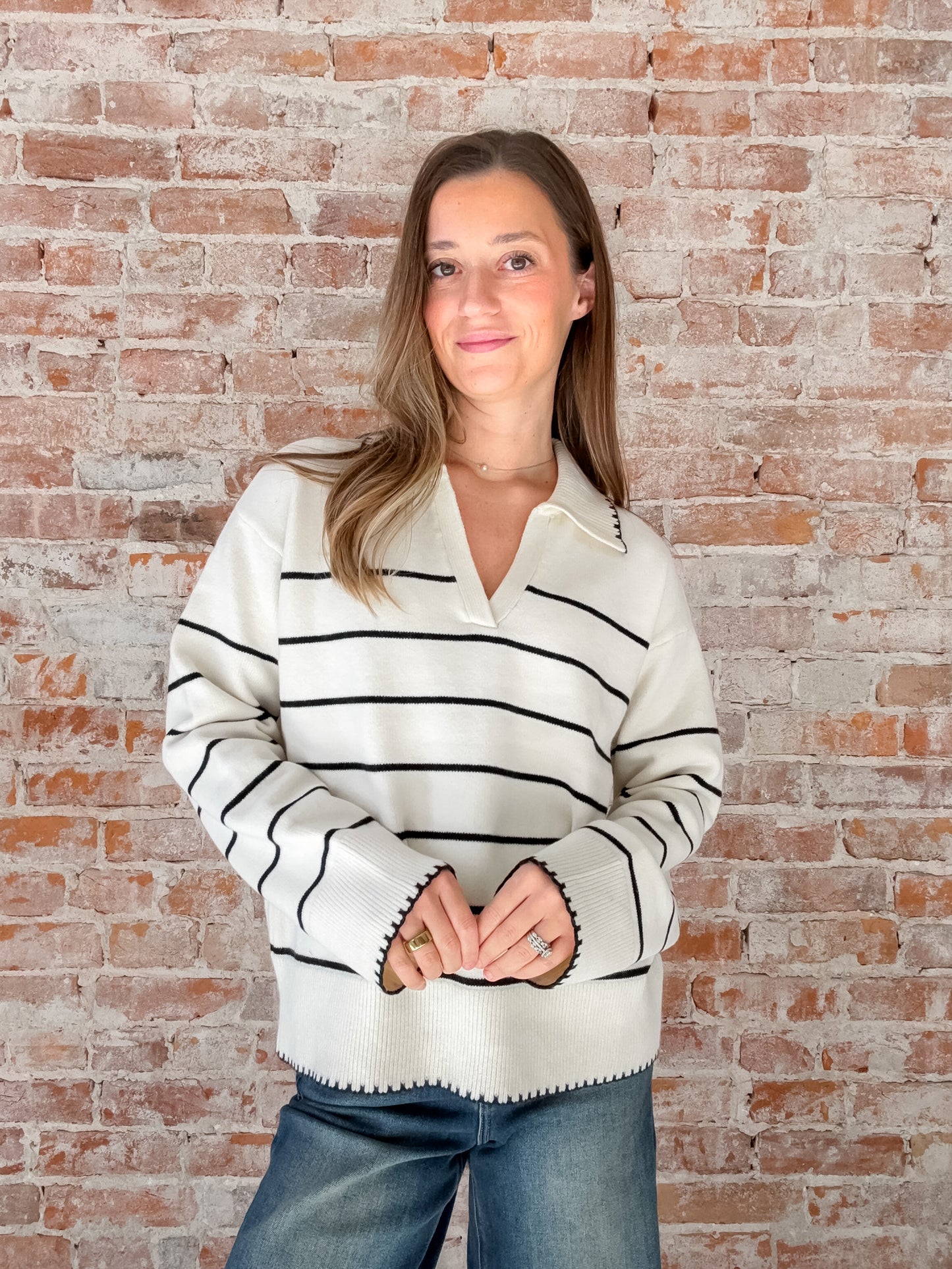 Thread & Supply: Radley Sweater in Black/Cream