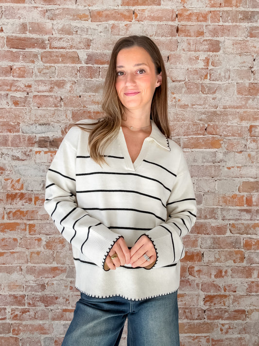 Thread & Supply: Radley Sweater in Black/Cream