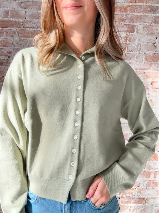 Brooks Cardigan in Sage