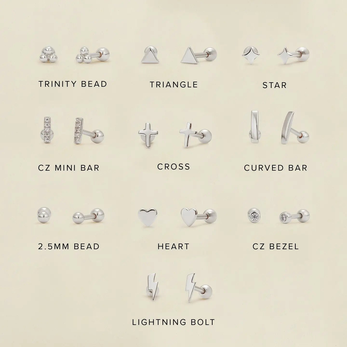 assorted live in stud earrings