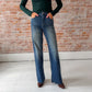 dark wash wide straight leg jeans