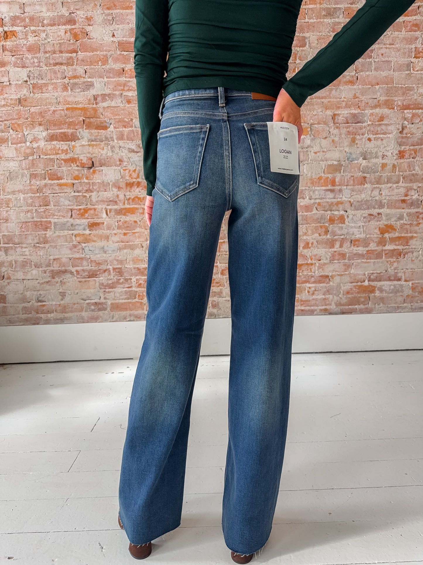 wide straight dark wash jeans