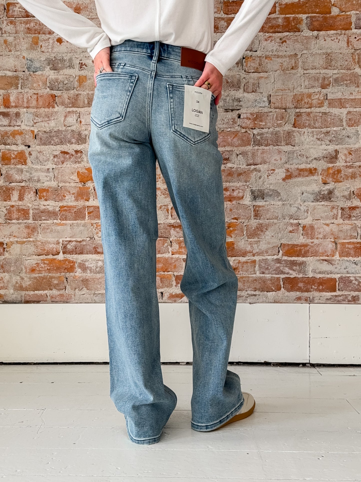 vintage wash dad jean