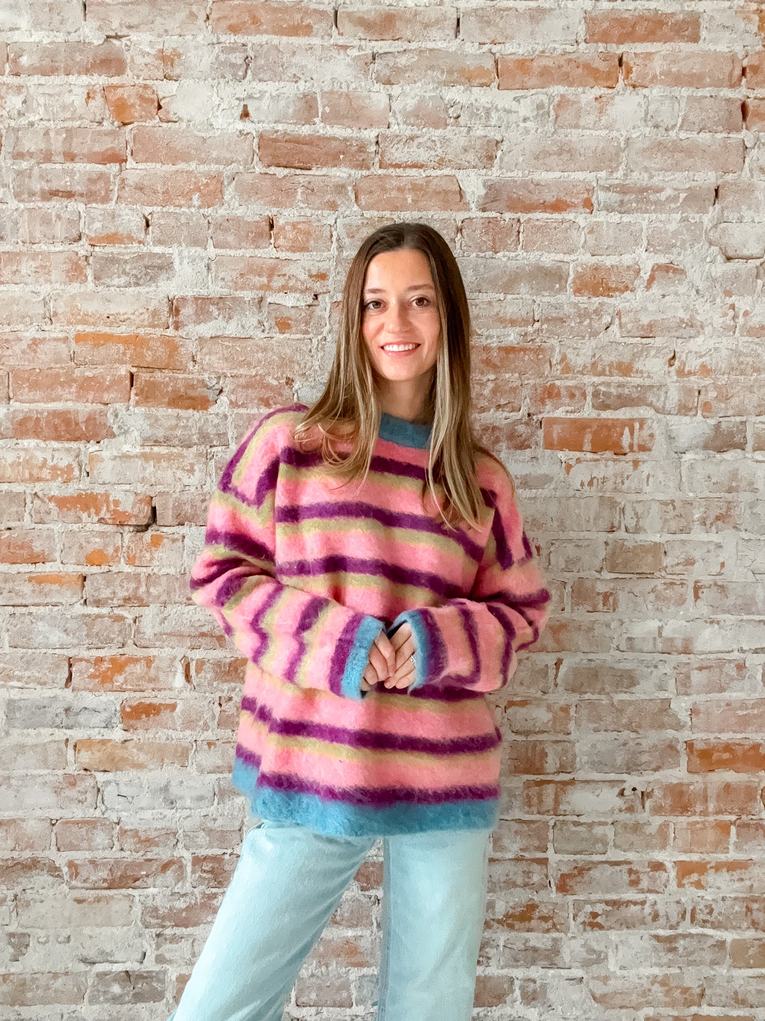 multicolor stripe sweater