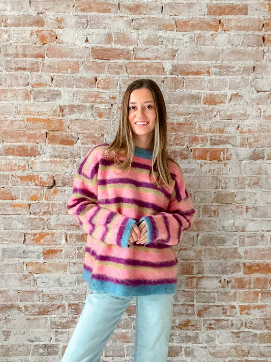 multicolor stripe sweater