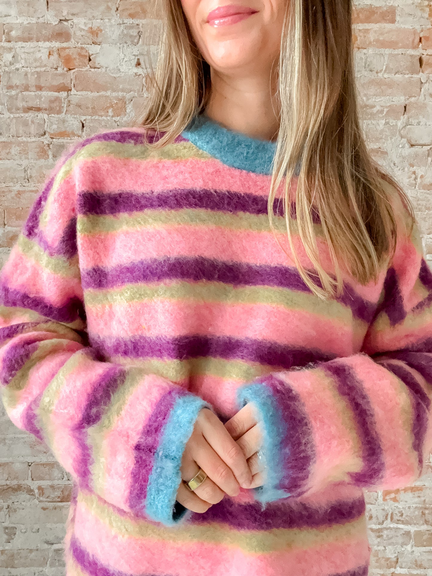 multicolor stripe sweater