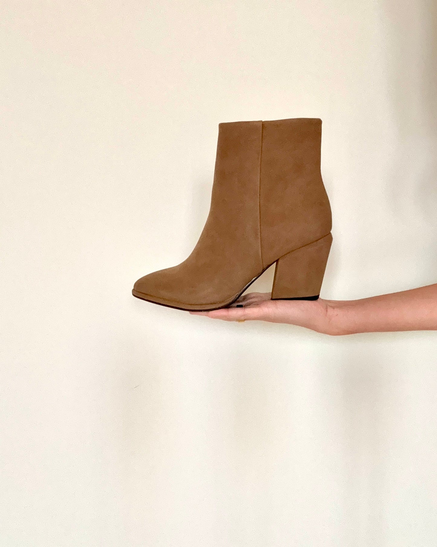brown heeled boot