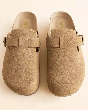 brown clogs