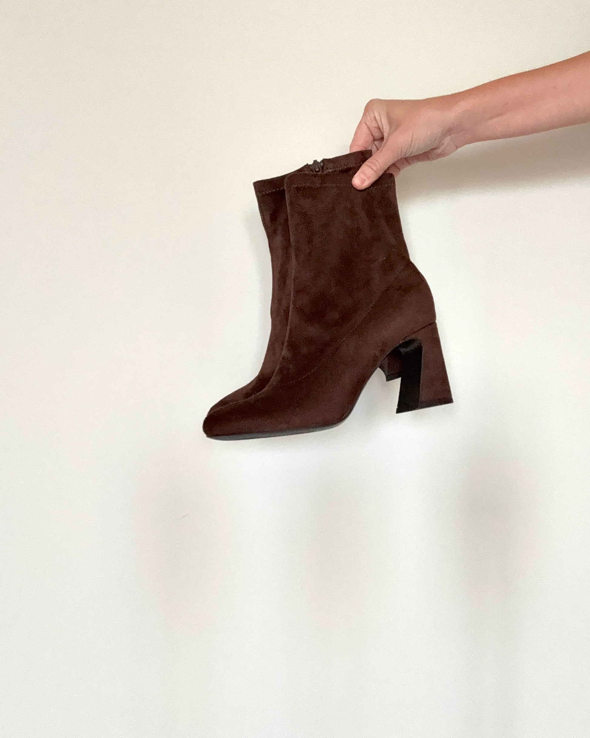 brown suede boot