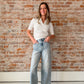 light wash wide leg jeans