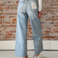 light wash wide leg jeans