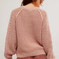 Free People: Frankie Cable Knit Sweater in Misty Rose