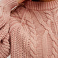 Free People: Frankie Cable Knit Sweater in Misty Rose