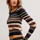 Free People: Lumen Stripe Pullover in Black Combo