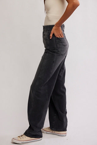 Free People: Xena Straight Jeans in Asteroid