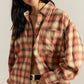 Free People : Ashley Flannel in Sand Combo
