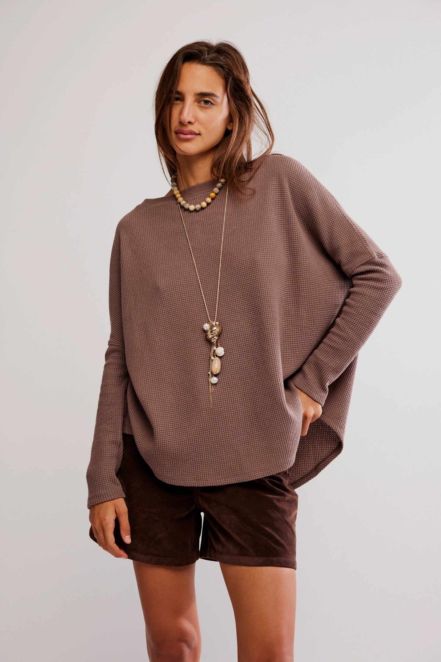 Free People : Latte Blues Thermal in Leafless Tree