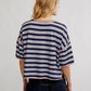 Free People : Clean Rugby Tee in Navy Combo