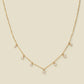 multi drop diamond necklace gold chain