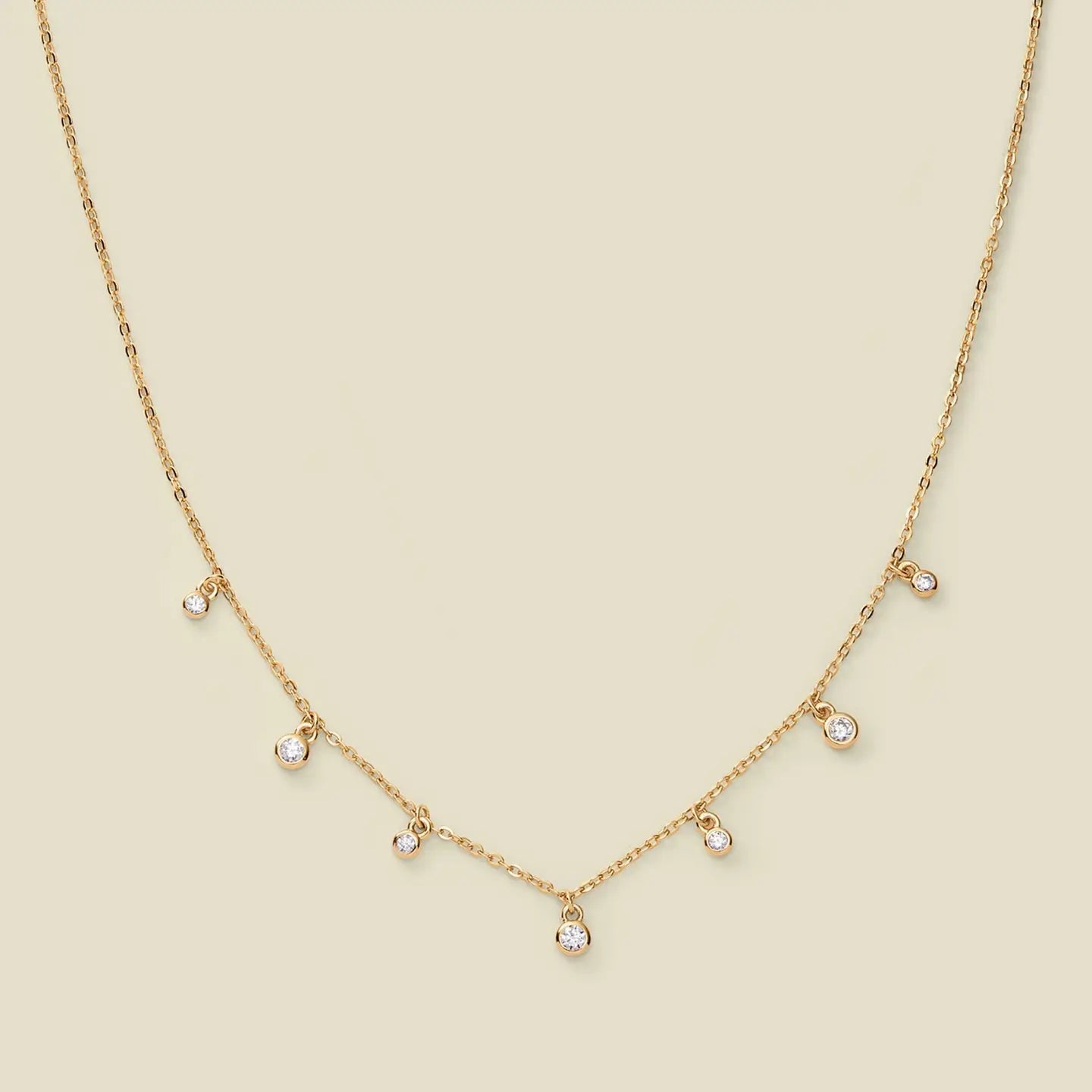 multi drop diamond necklace gold chain