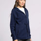 Thread & Supply : Kai Zip Hoodie in Deep Blue