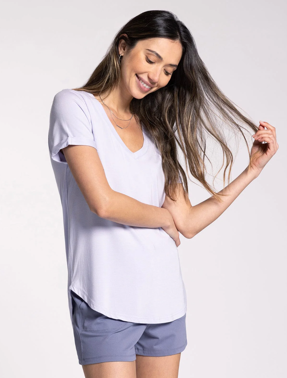 Lanelle Tee: Lilac