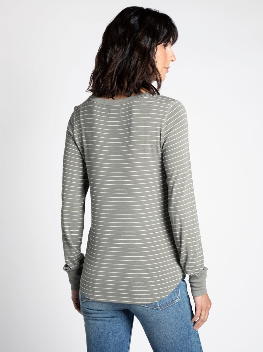 Stacey Top - Olive Stripe