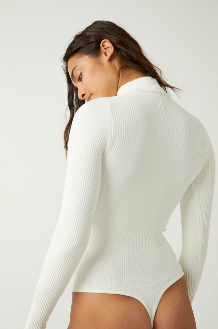 Free People : XYZ Bodysuit in White