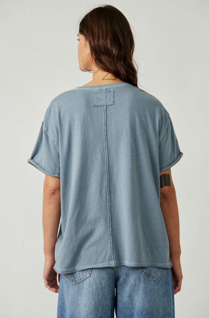 Free People : Nina Tee in Blue Mirage