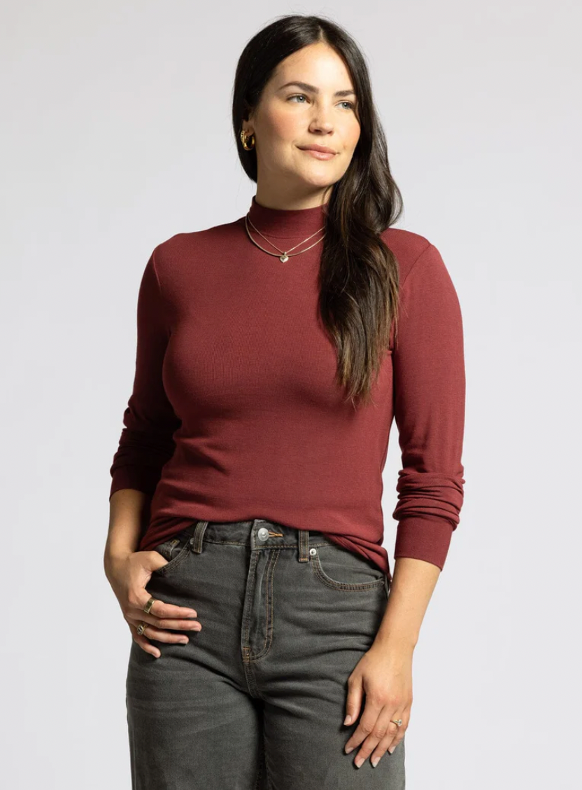 Liz Top : New Maroon