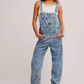 Free People : Ziggy Overall in Light Blue