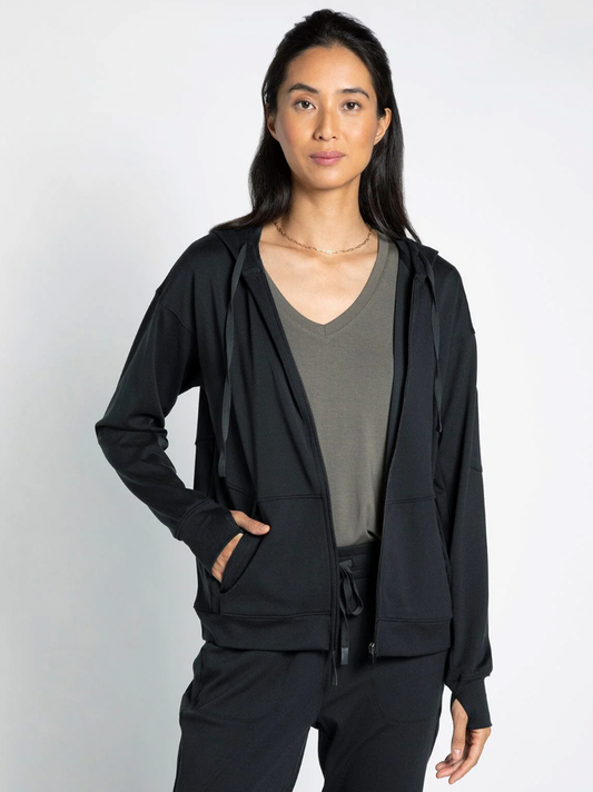 Brianne Hoodie : Black Rib