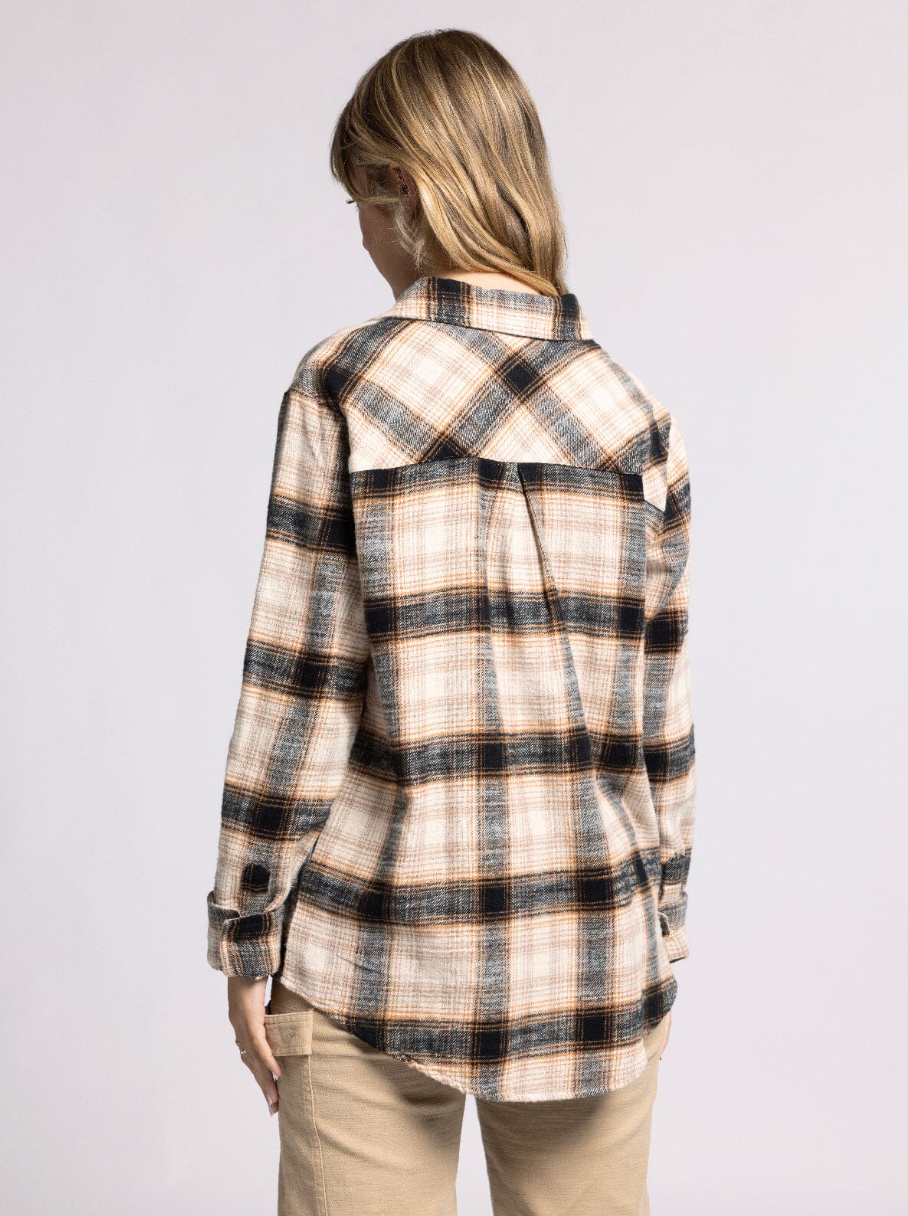 Barry Flannel : Sand/Black