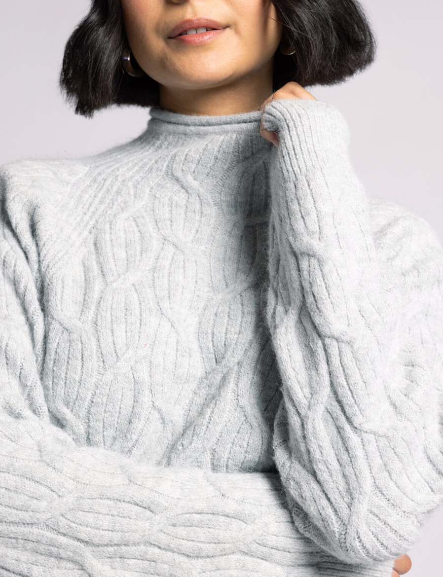 Amal Sweater : Heather Grey