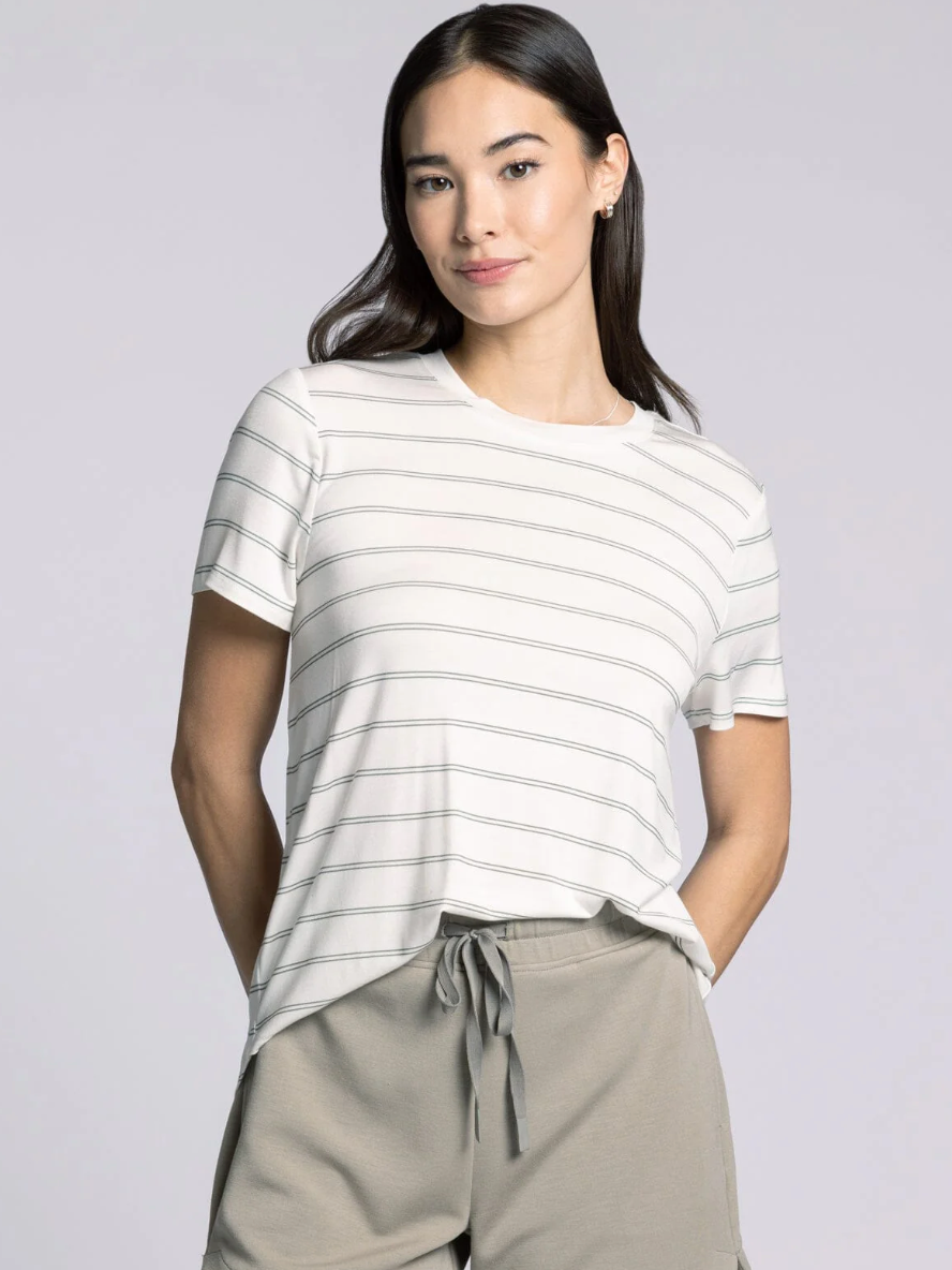 Nikkie Tee : Desert Green Stripe