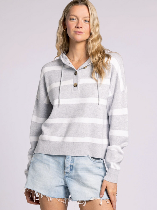 Brighton Top : Grey Stripe