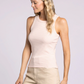 Edlin Tank : Cream/Pink Stripe
