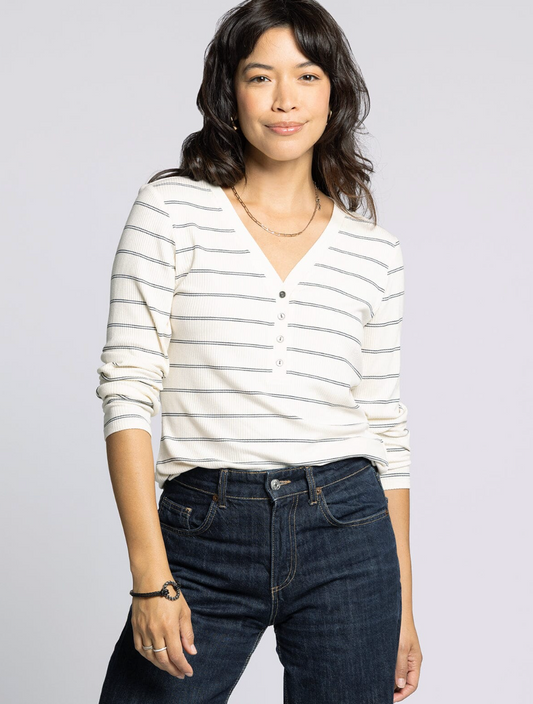 Solara Top : White/Navy