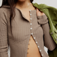 Free People: Tilly Long Sleeve in Fallen Rock