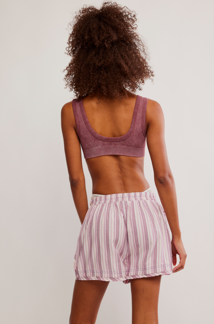 Free People: Day to Day Boxer in Burgundy Combo