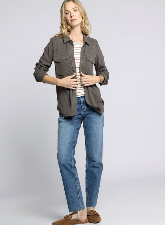 Cassian Shirt : Brown Heather
