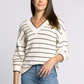 Ira Sweater : Ivory/Brown