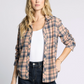 Trudy Shirt : Navy/Pink Plaid