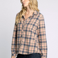 Trudy Shirt : Navy/Pink Plaid