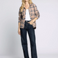 Trudy Shirt : Navy/Pink Plaid
