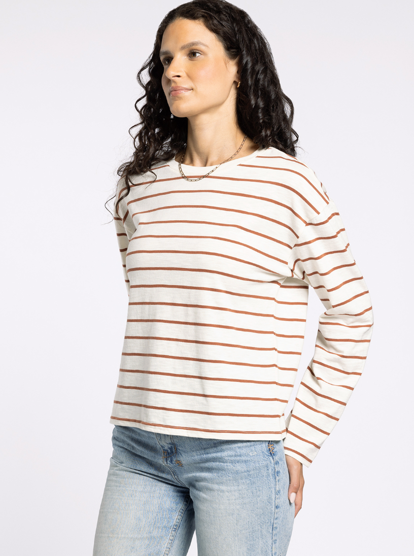 Nellie Top : Brown Stripe