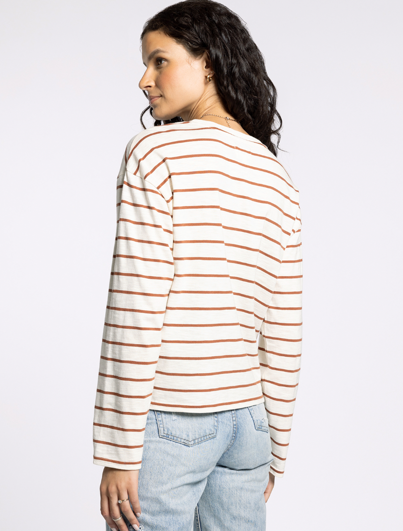 Nellie Top : Brown Stripe