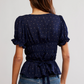 Free People : Adore You Blouse in Peacoat Combo